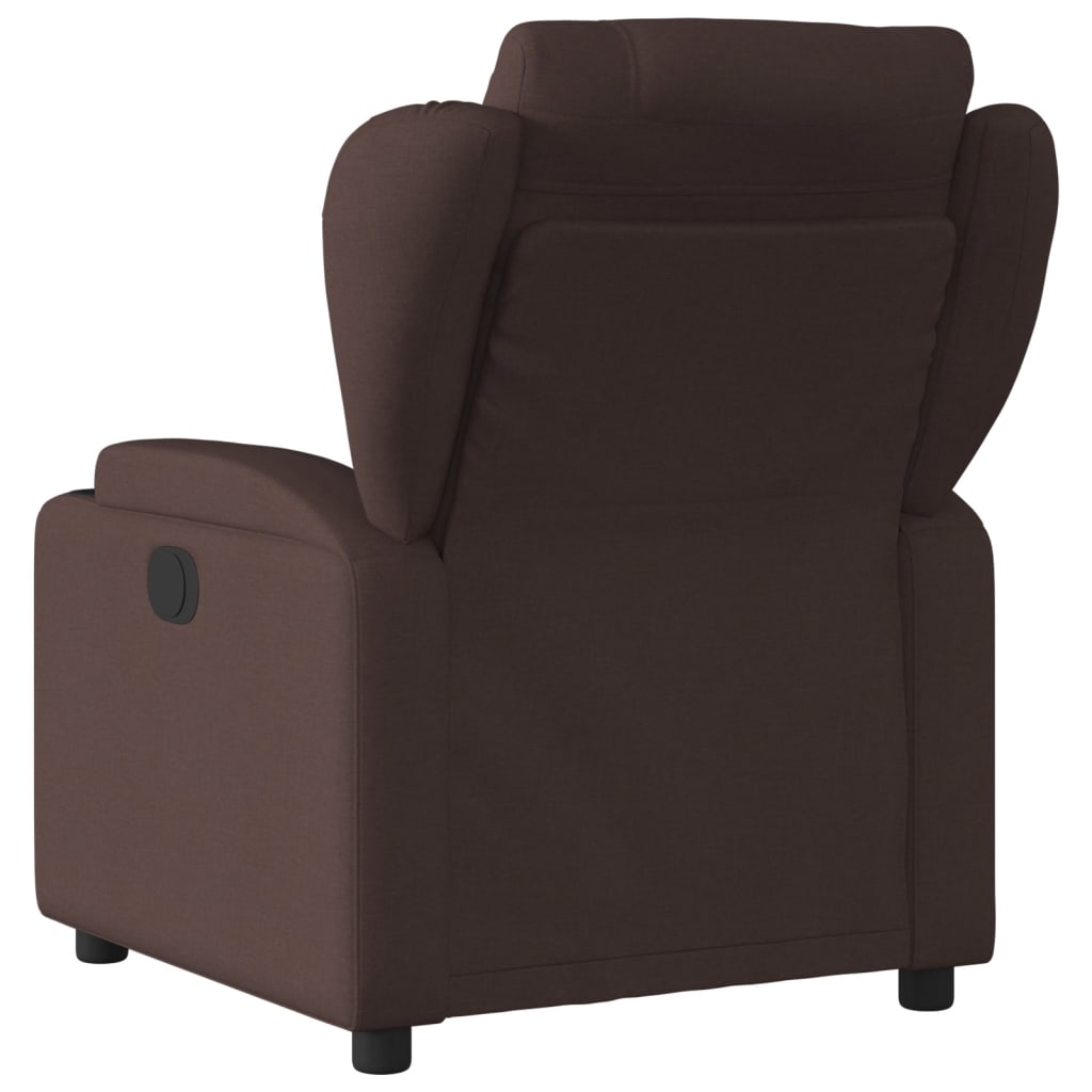 Fauteuil de relaxation tissu marron foncé