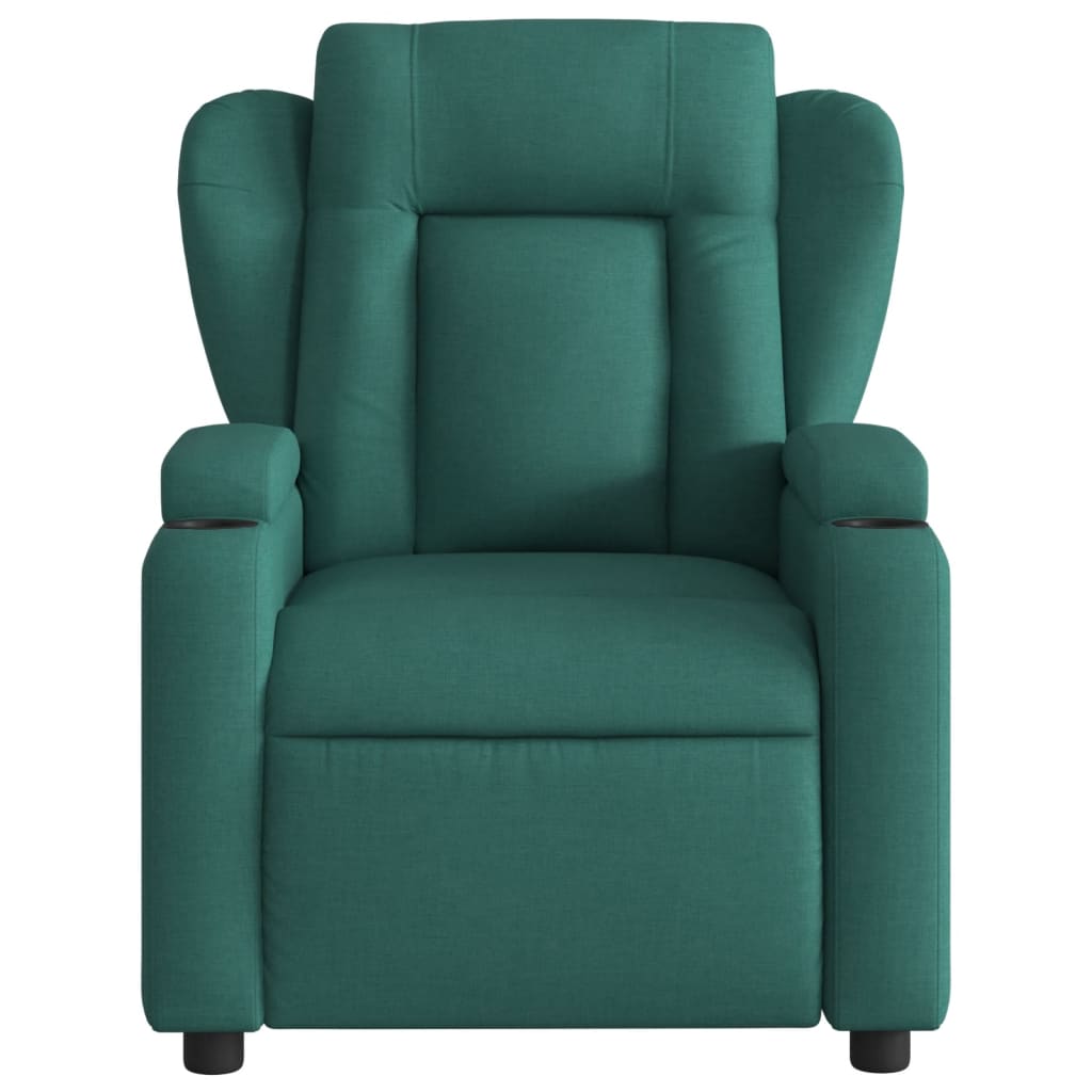 Fauteuil de relaxation tissu vert foncé