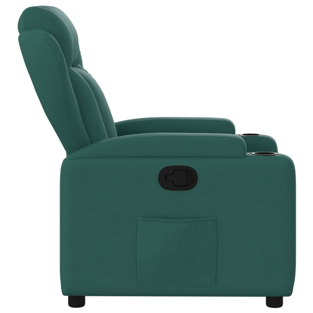 Fauteuil de relaxation tissu vert foncé