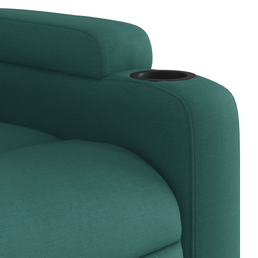 Fauteuil de relaxation tissu vert foncé