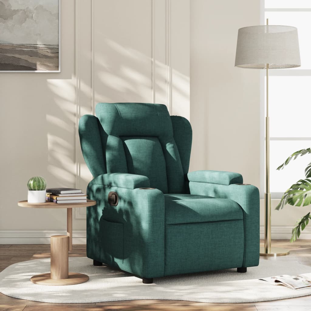 Fauteuil de relaxation tissu vert foncé