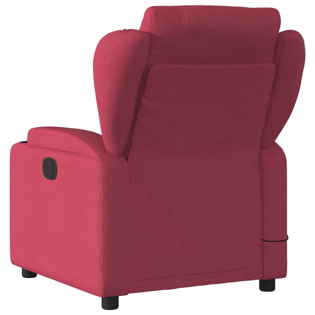 Fauteuil de massage tissu rouge vin