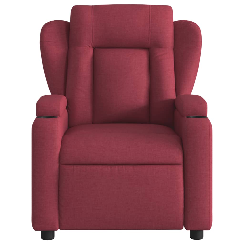 Fauteuil de massage tissu rouge vin