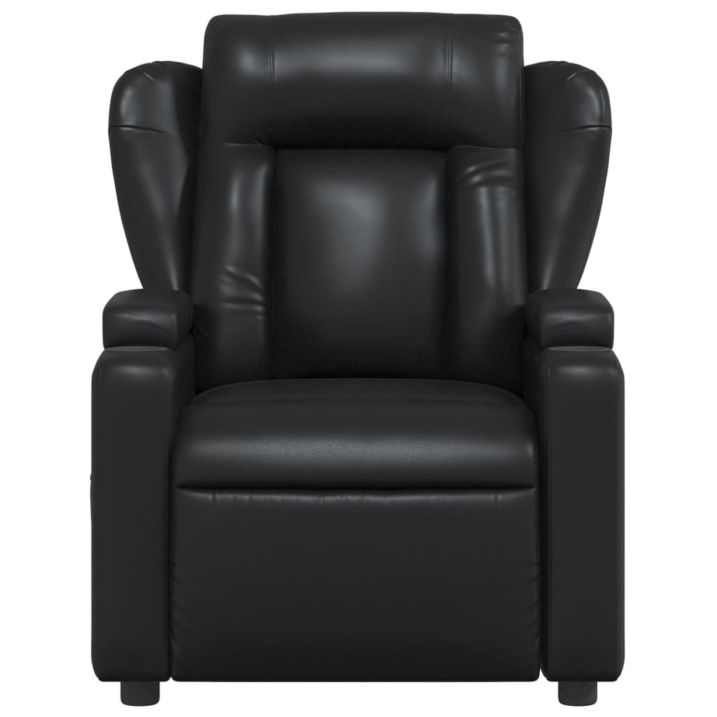 Fauteuil de relaxation simili cuir noir