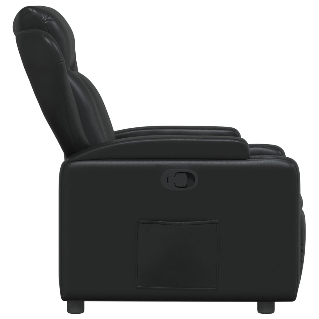 Fauteuil de relaxation simili cuir noir