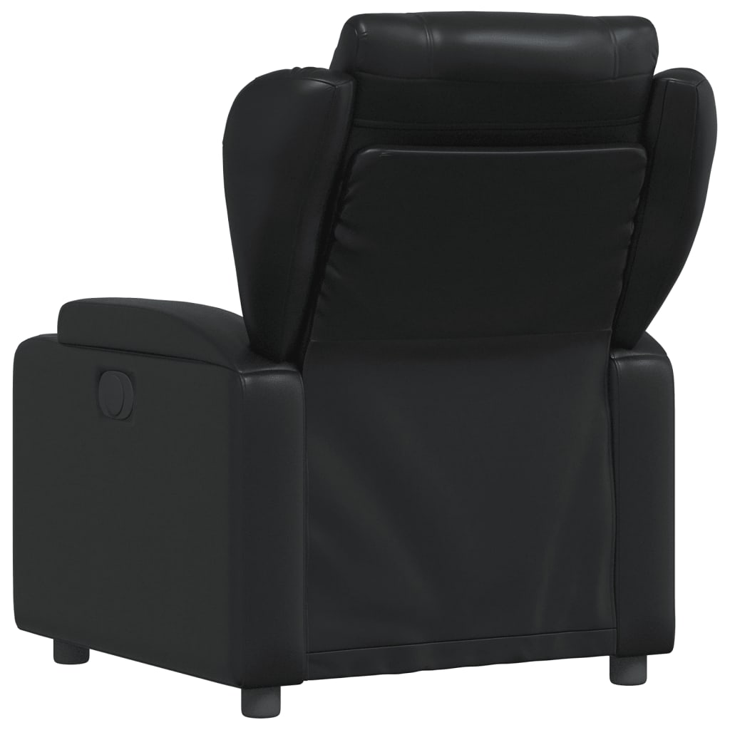 Fauteuil de relaxation simili cuir noir