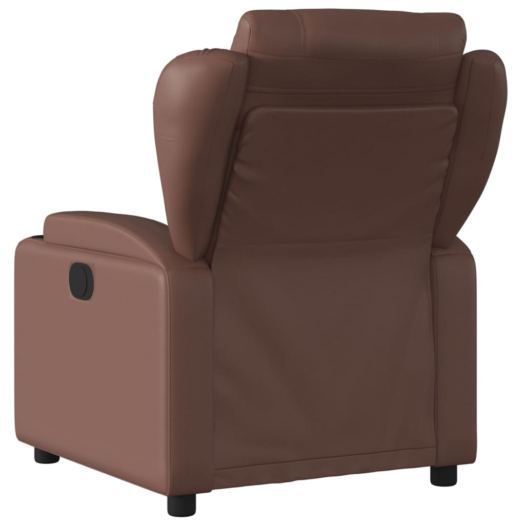 Fauteuil de relaxation simili cuir marron