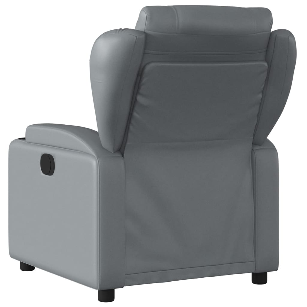 Fauteuil de relaxation simili cuir gris