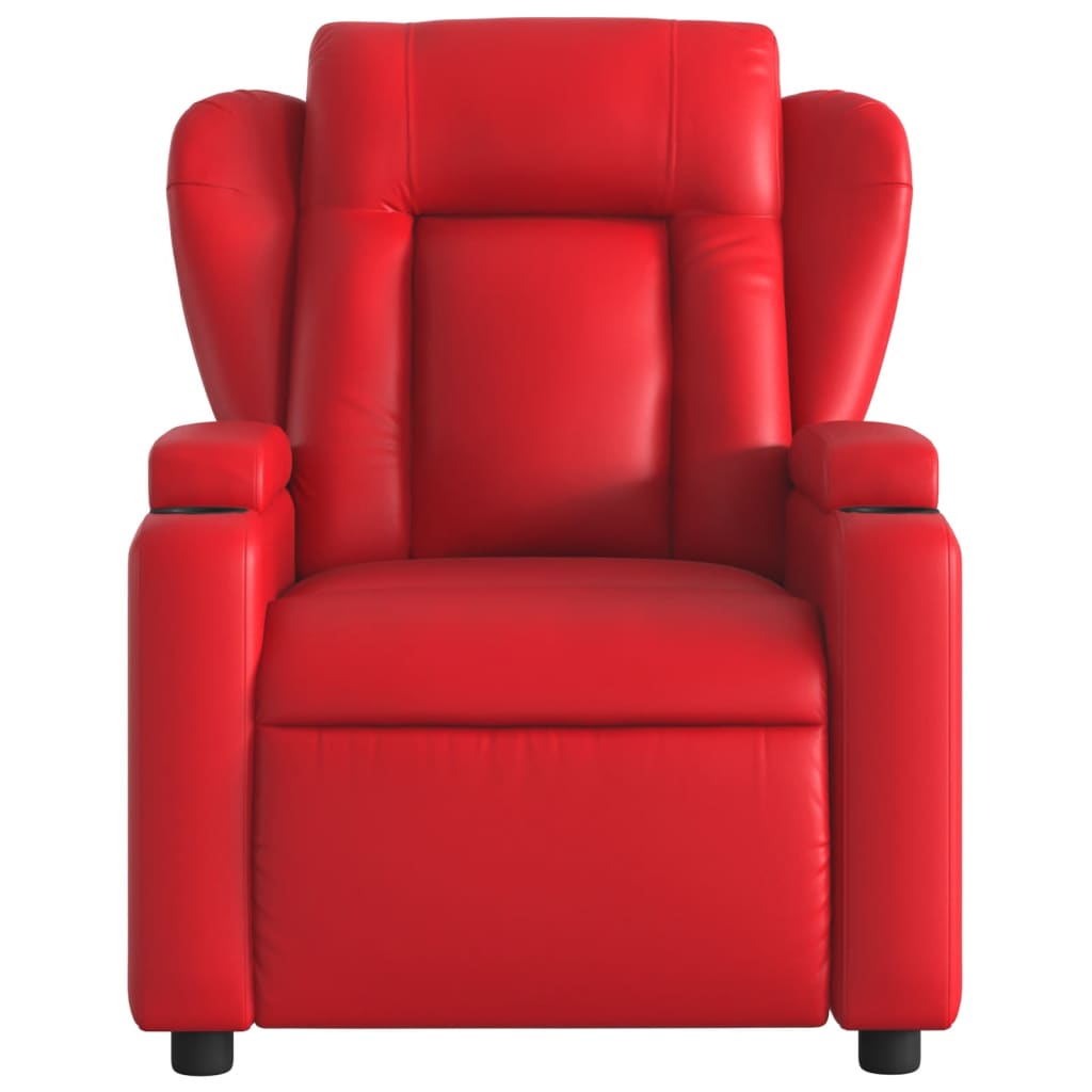 Fauteuil de relaxation simili cuir rouge