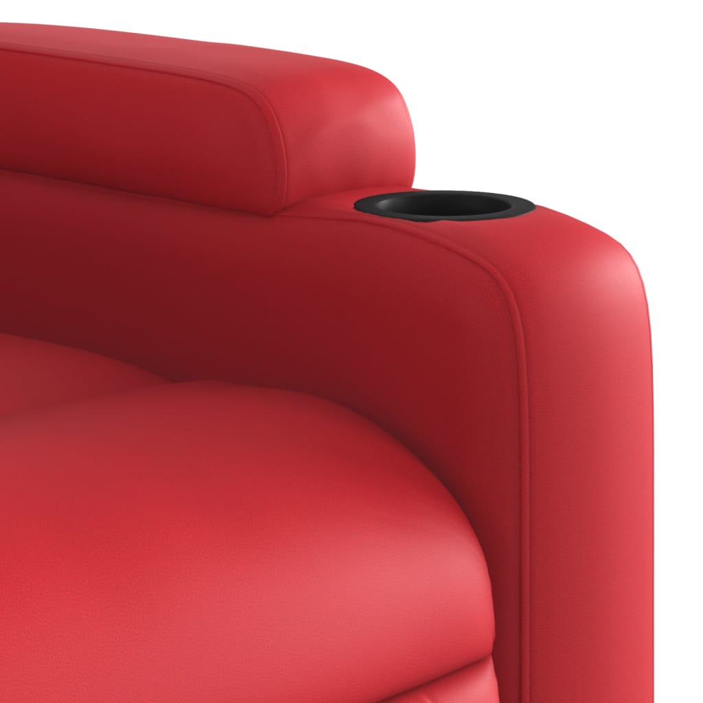 Fauteuil de relaxation simili cuir rouge