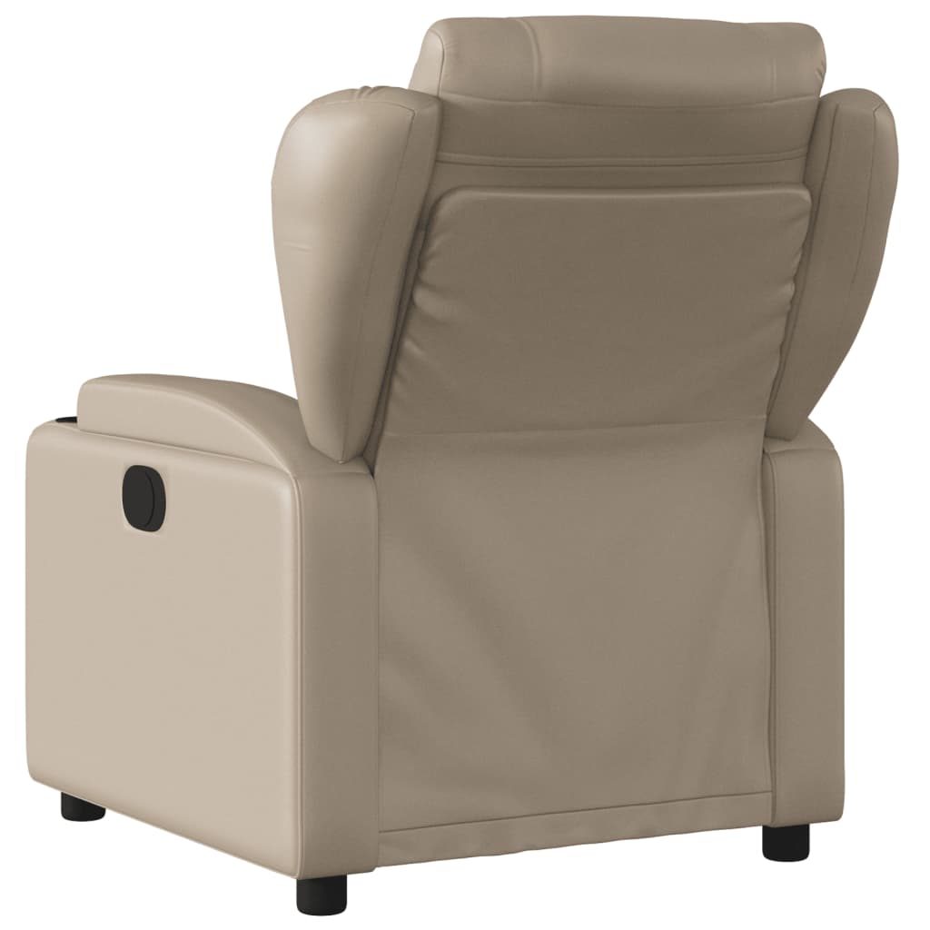 Fauteuil de relaxation simili cuir marron cappuccino