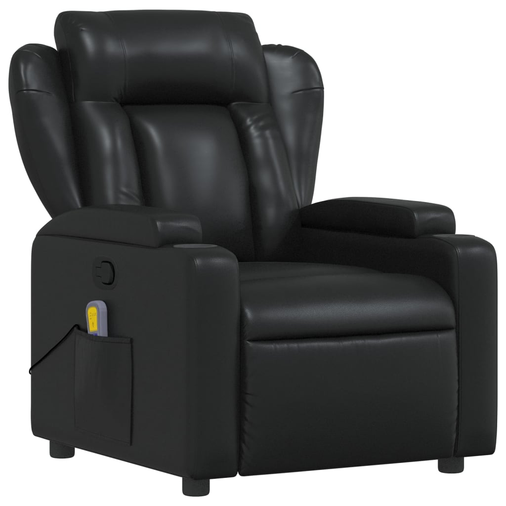 Fauteuil de massage simili cuir noir