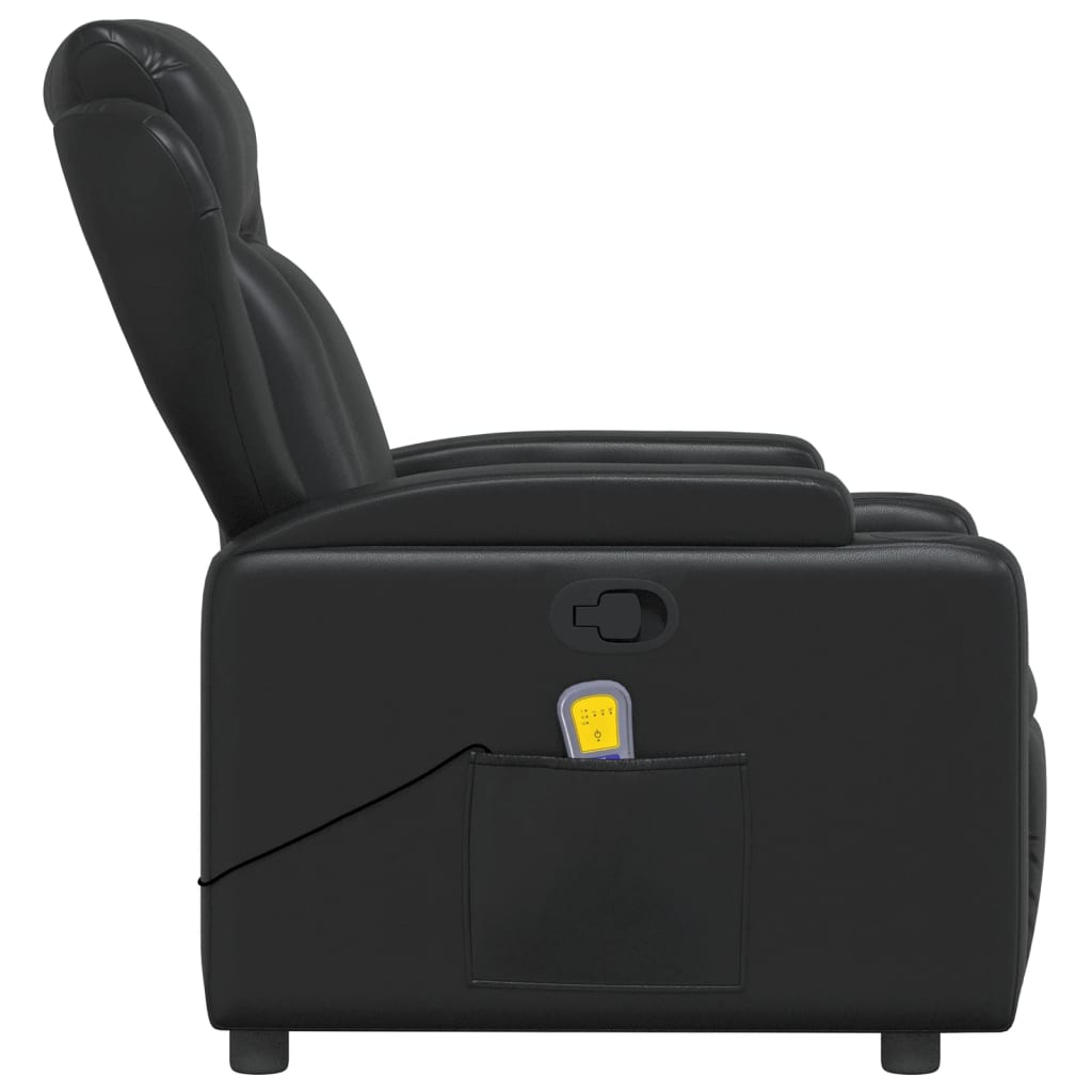 Fauteuil de massage simili cuir noir