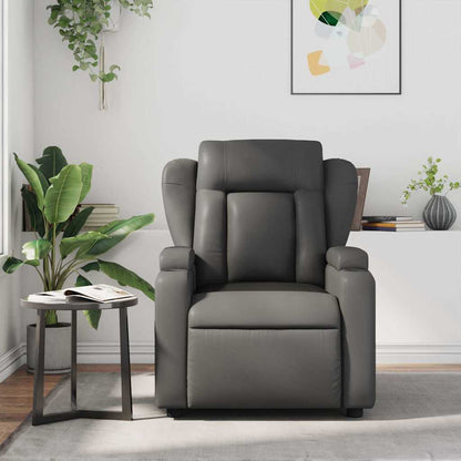 Massagesessel Grau Kunstleder