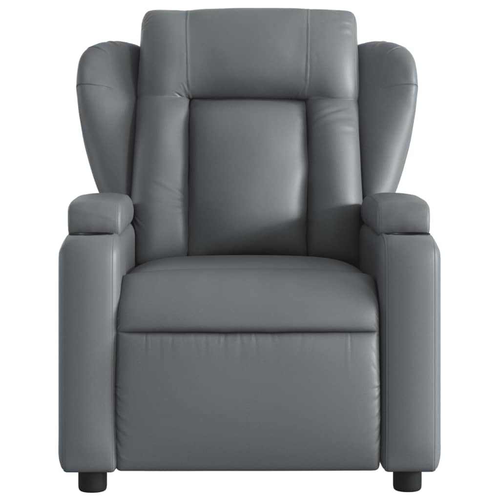 Fauteuil de massage simili cuir gris