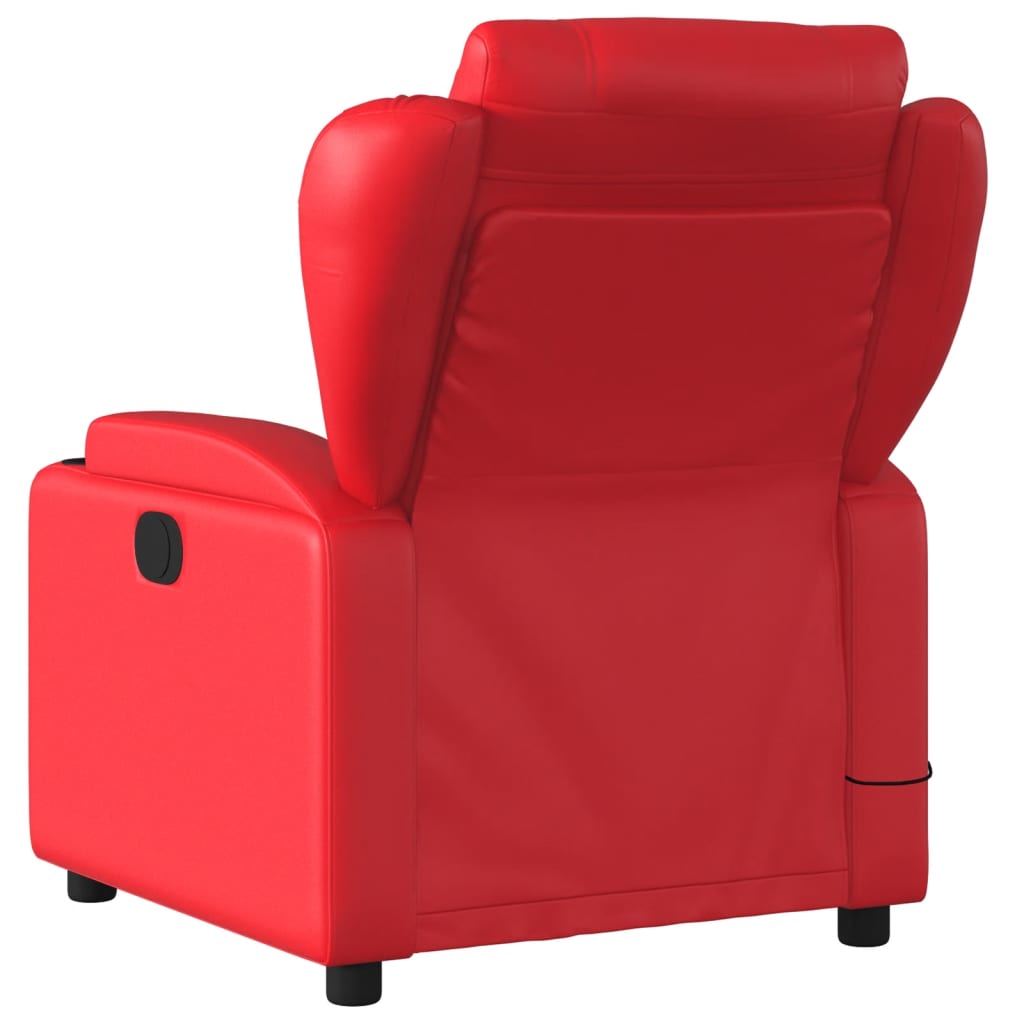 Fauteuil de massage simili cuir rouge