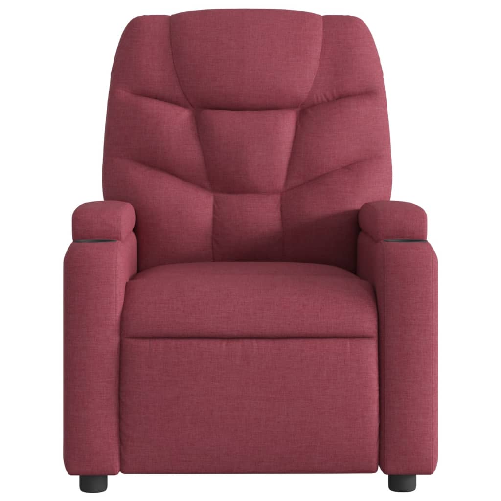 Fauteuil de relaxation tissu rouge vin