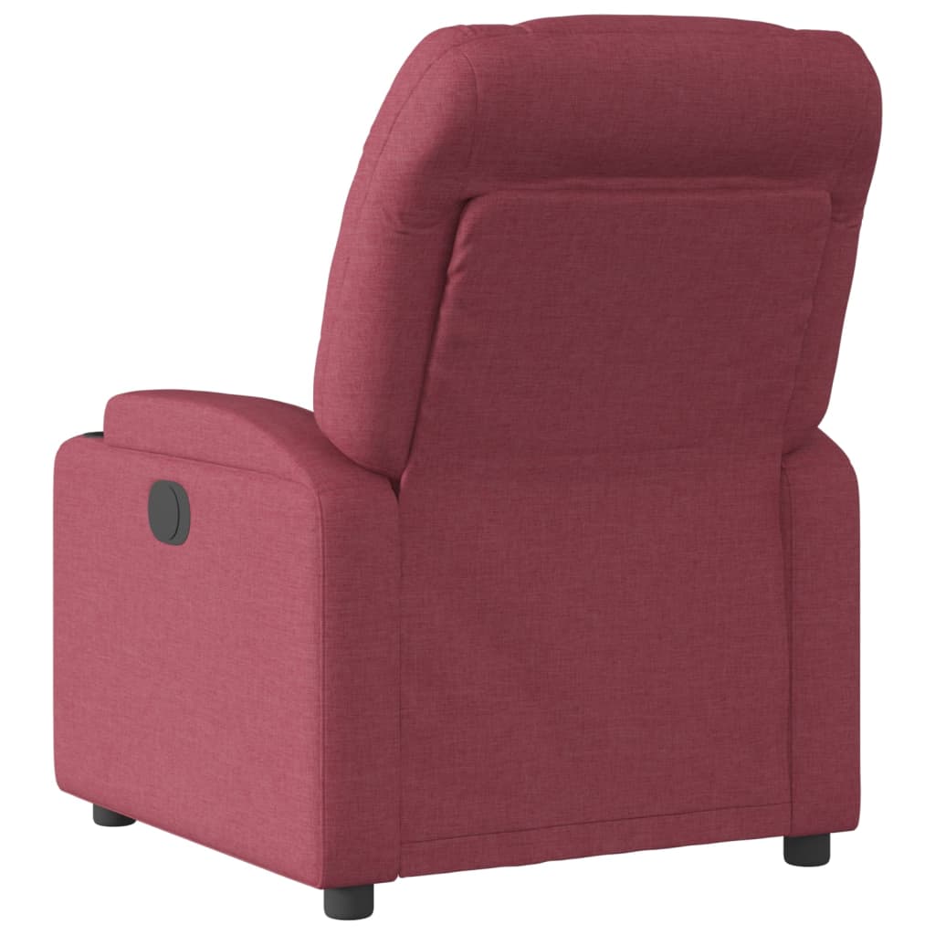 Fauteuil de relaxation tissu rouge vin