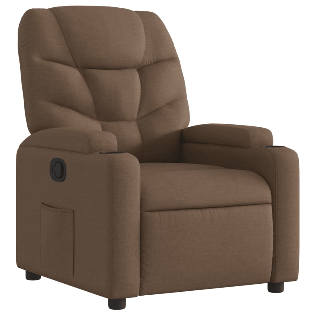 Fauteuil de relaxation tissu marron