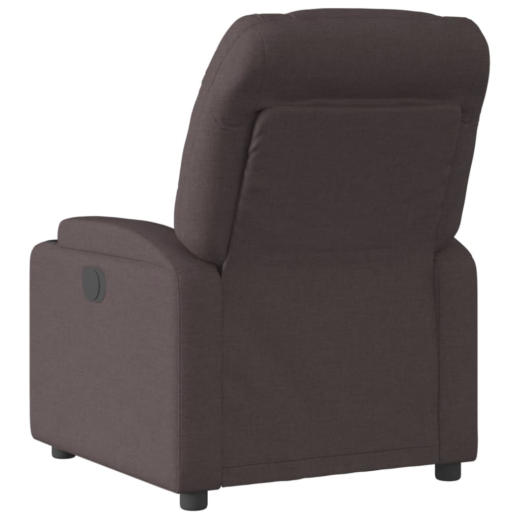 Fauteuil de relaxation tissu marron foncé