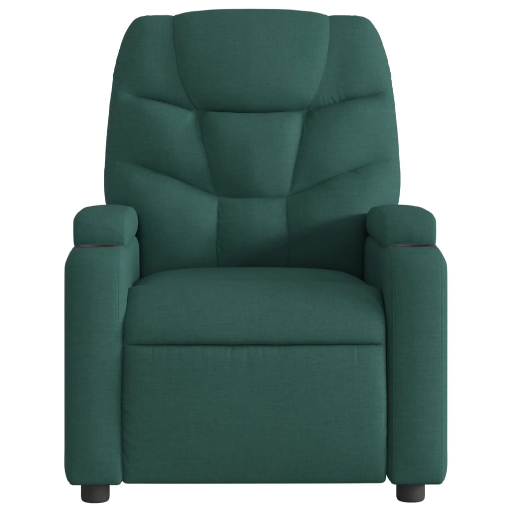 Fauteuil de relaxation tissu vert foncé