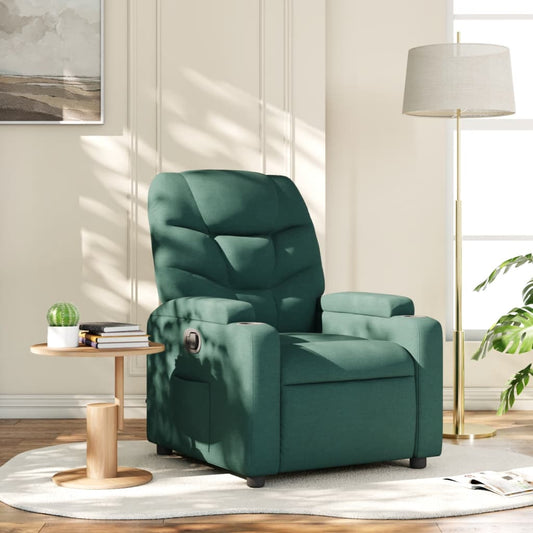 Fauteuil de relaxation tissu vert foncé