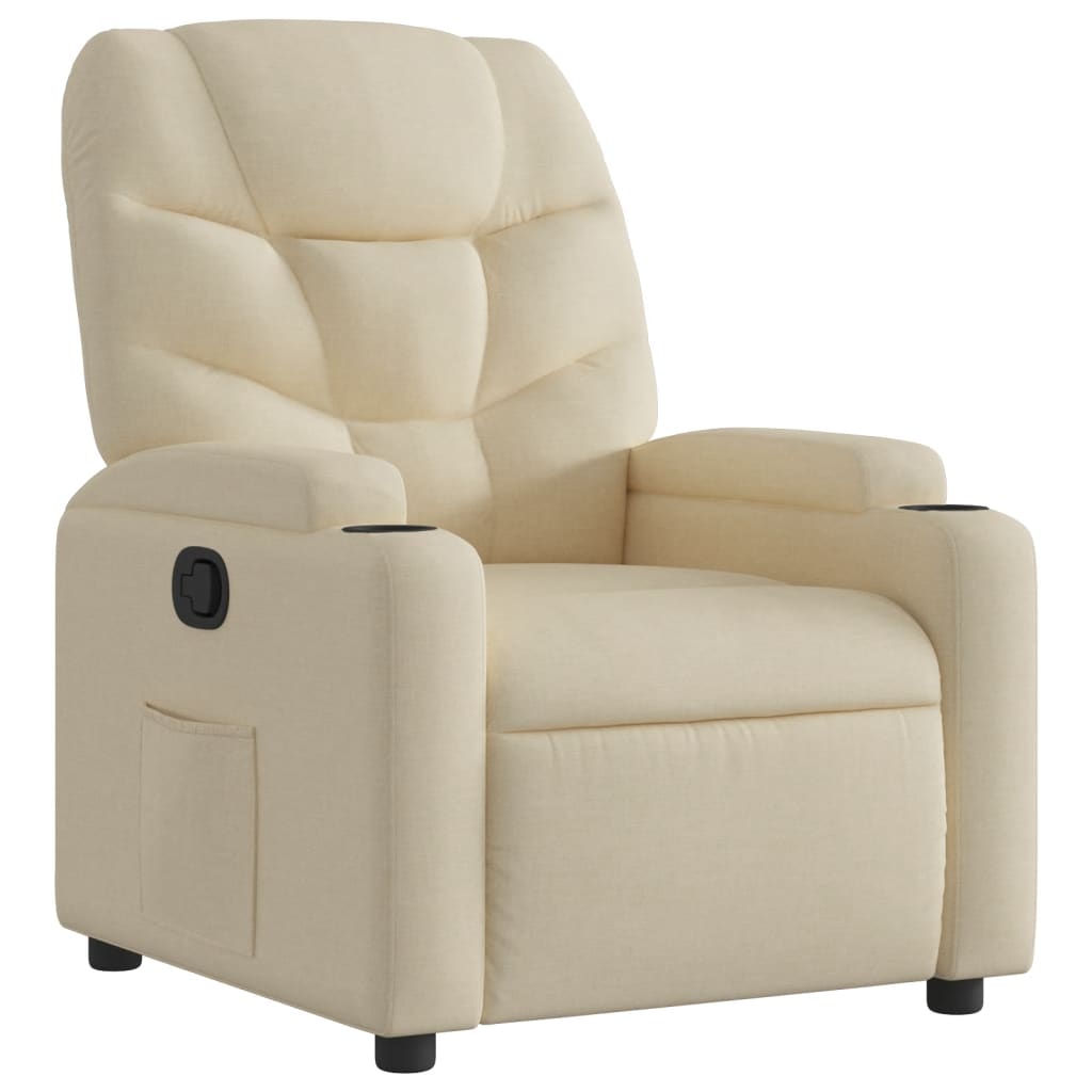 Fauteuil de relaxation tissu crème