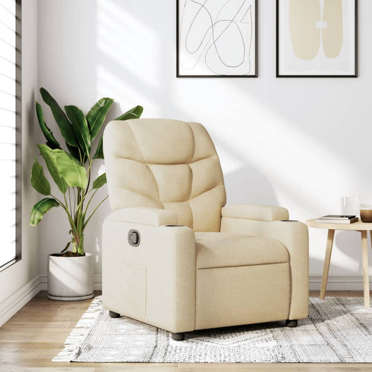 Fauteuil de relaxation tissu crème