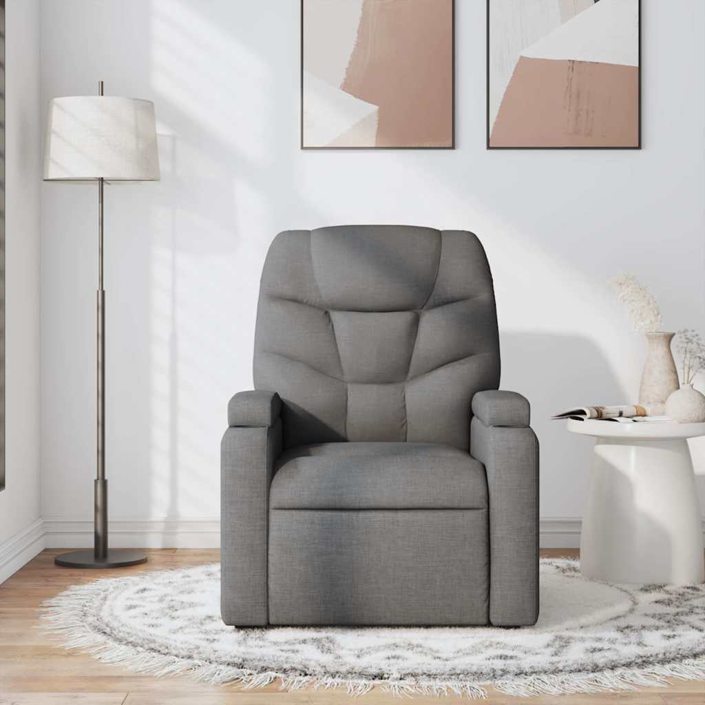 Massagesessel Dunkelgrau Stoff