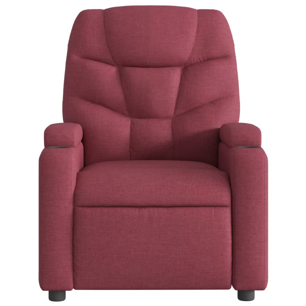 Fauteuil de massage tissu rouge vin