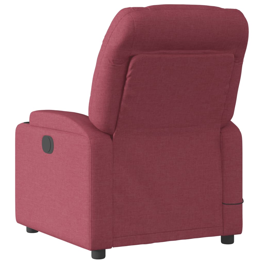 Fauteuil de massage tissu rouge vin