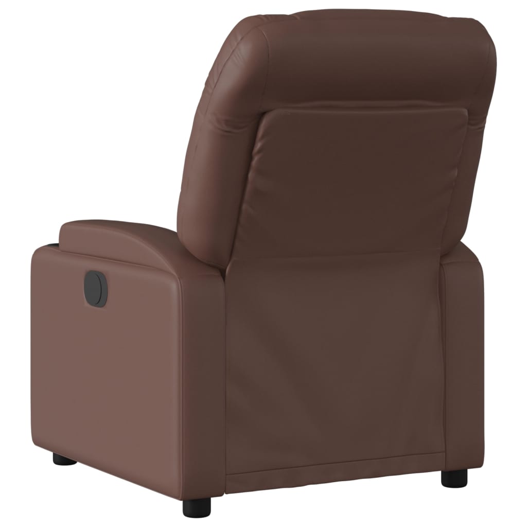 Fauteuil de relaxation simili cuir marron