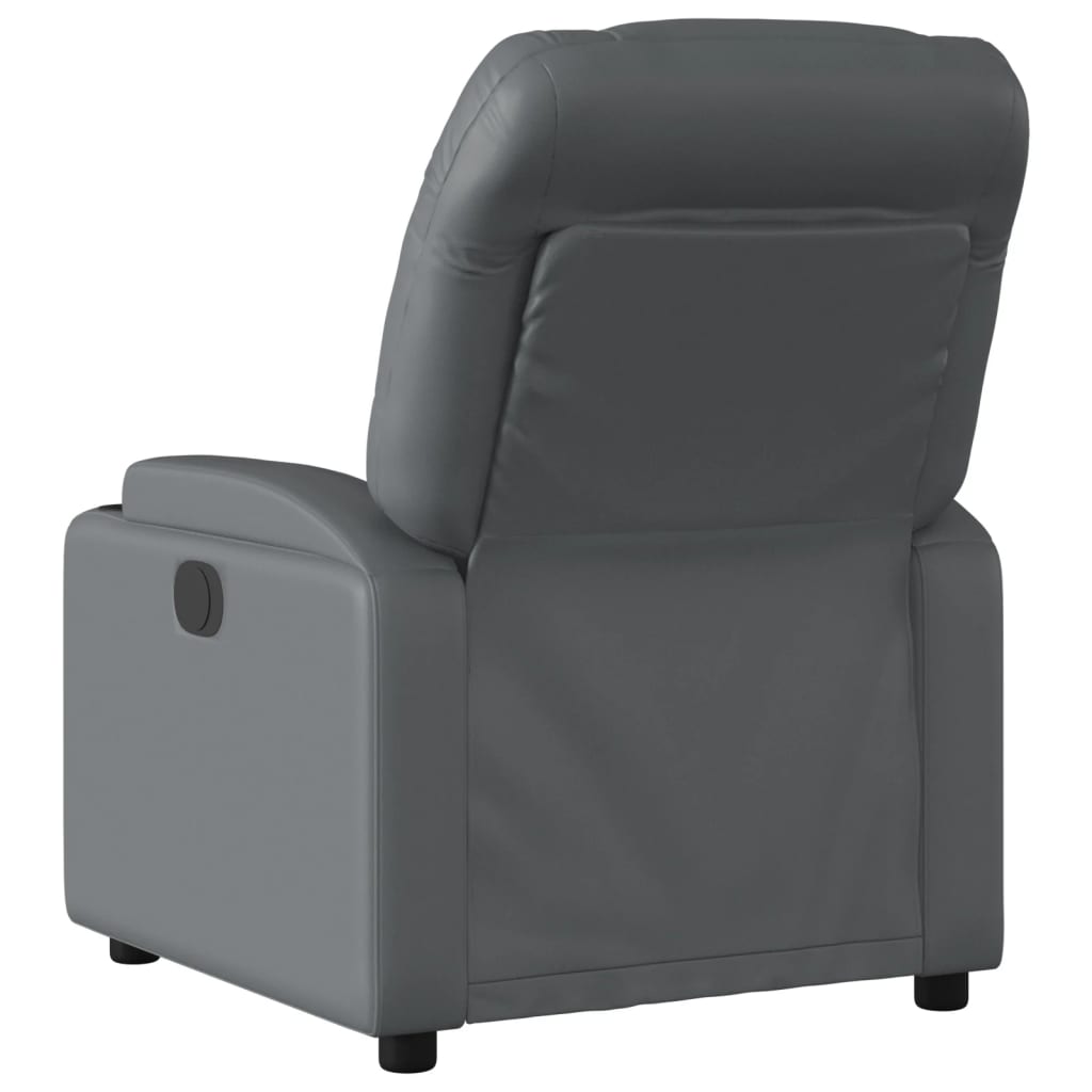 Fauteuil de relaxation simili cuir gris