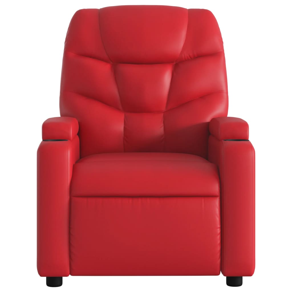 Fauteuil de relaxation simili cuir rouge