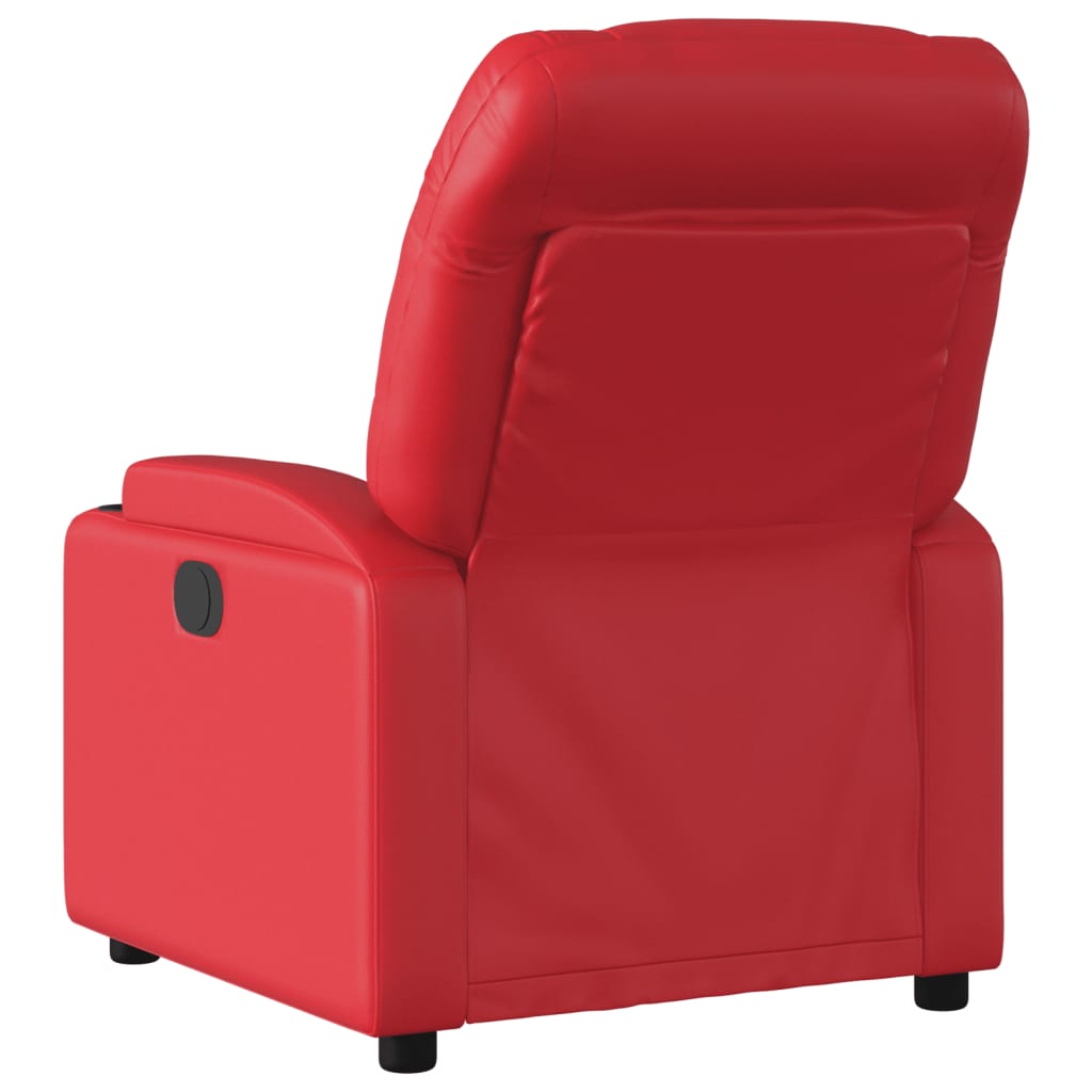 Fauteuil de relaxation simili cuir rouge