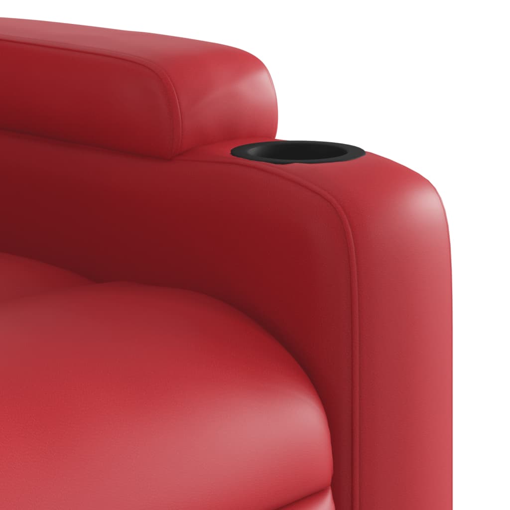 Fauteuil de relaxation simili cuir rouge