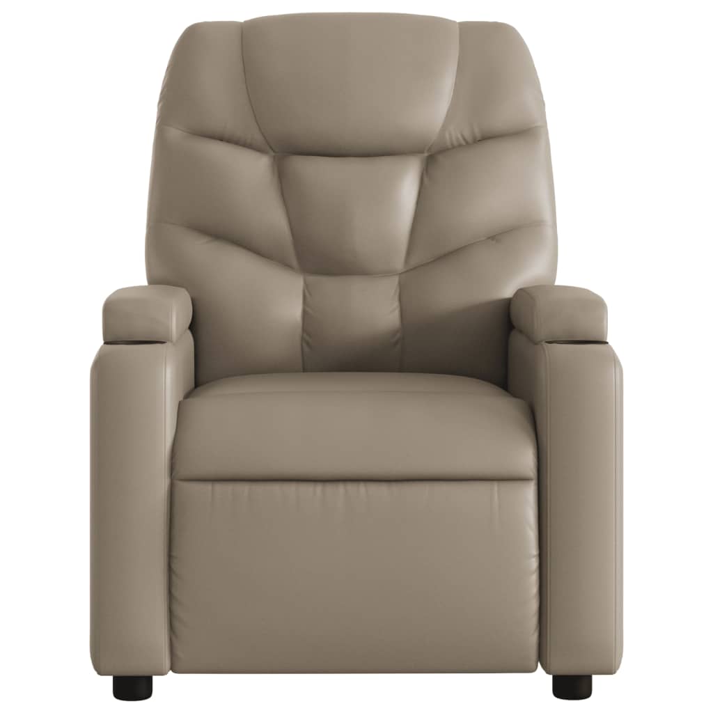 Fauteuil de relaxation simili cuir marron cappuccino