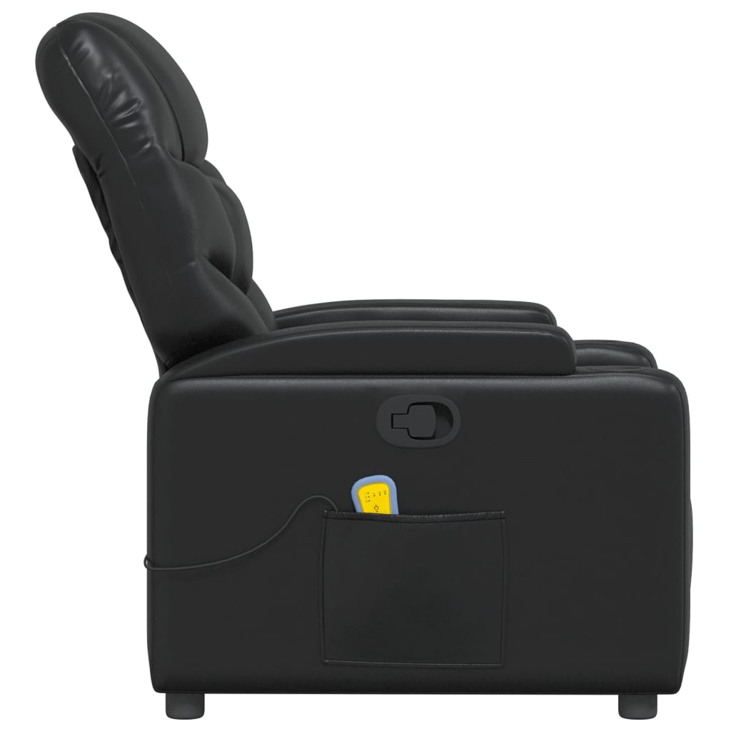 Fauteuil de massage simili cuir noir