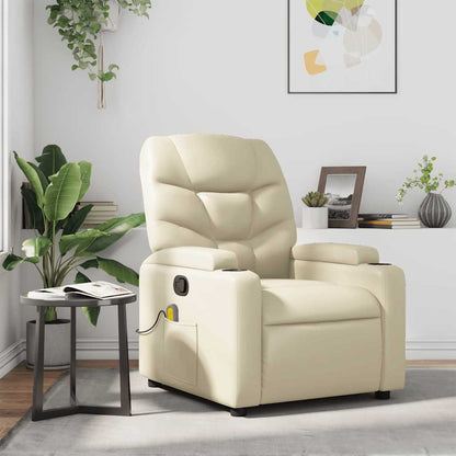 Massagesessel Creme Kunstleder