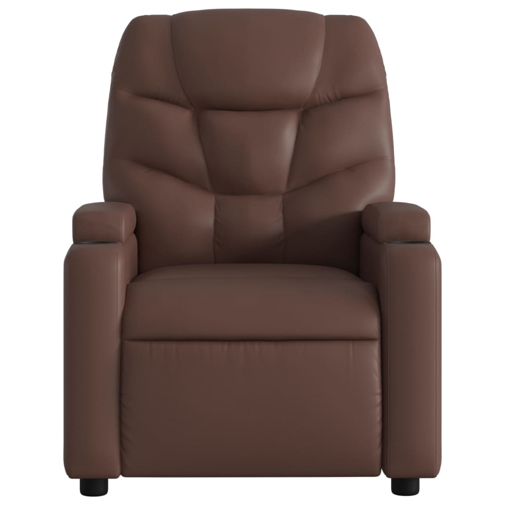 Fauteuil de massage simili cuir marron