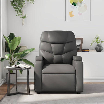 Massagesessel Grau Kunstleder