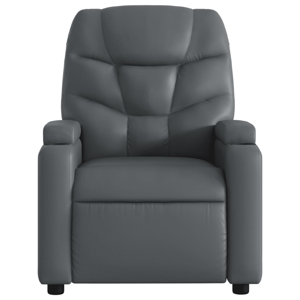 Fauteuil de massage simili cuir gris