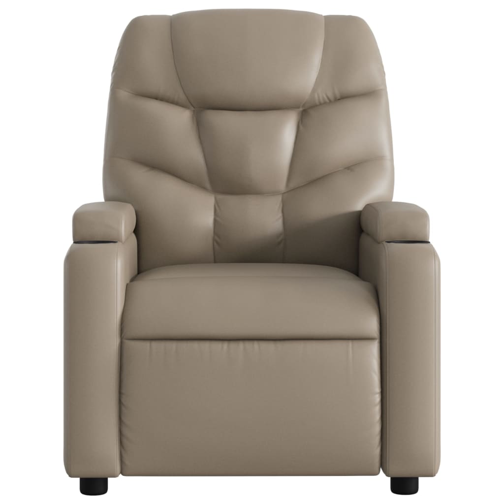 Fauteuil de massage simili cuir marron cappuccino