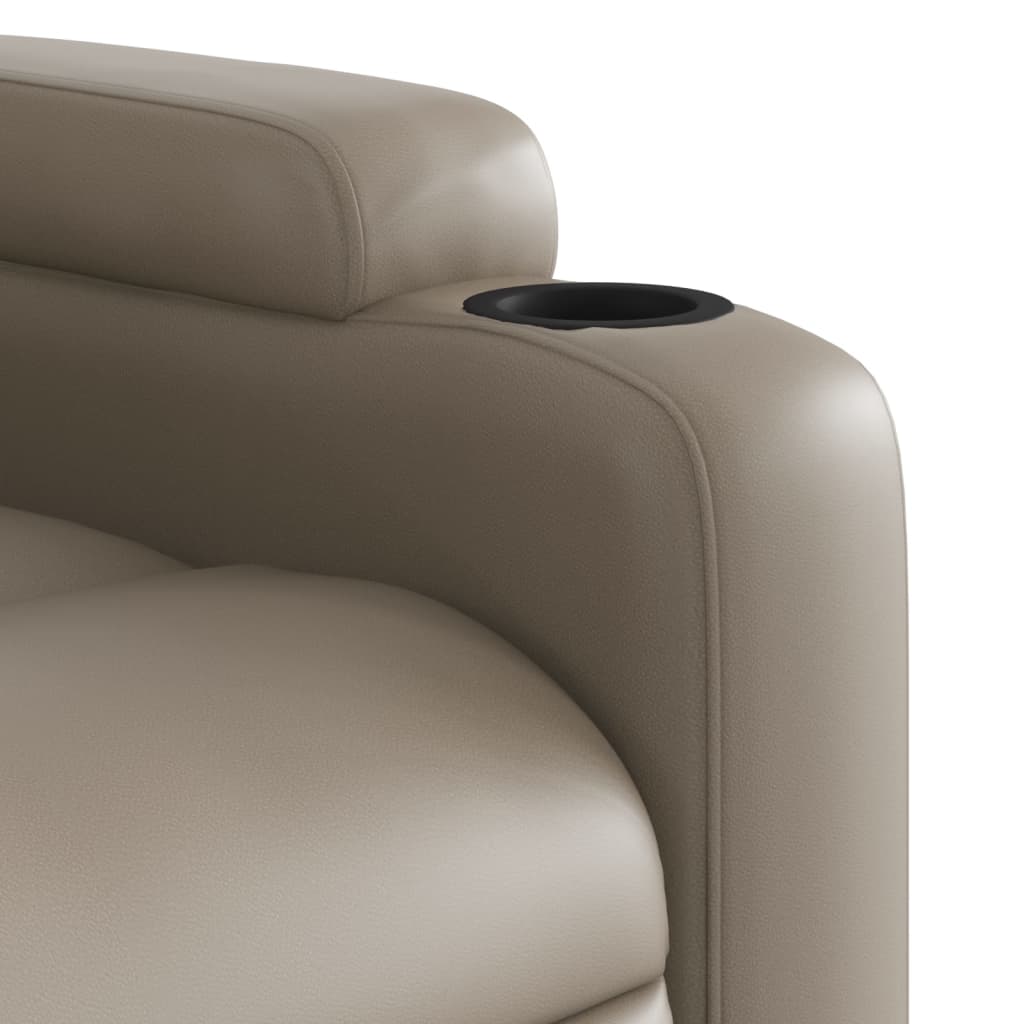 Fauteuil de massage simili cuir marron cappuccino