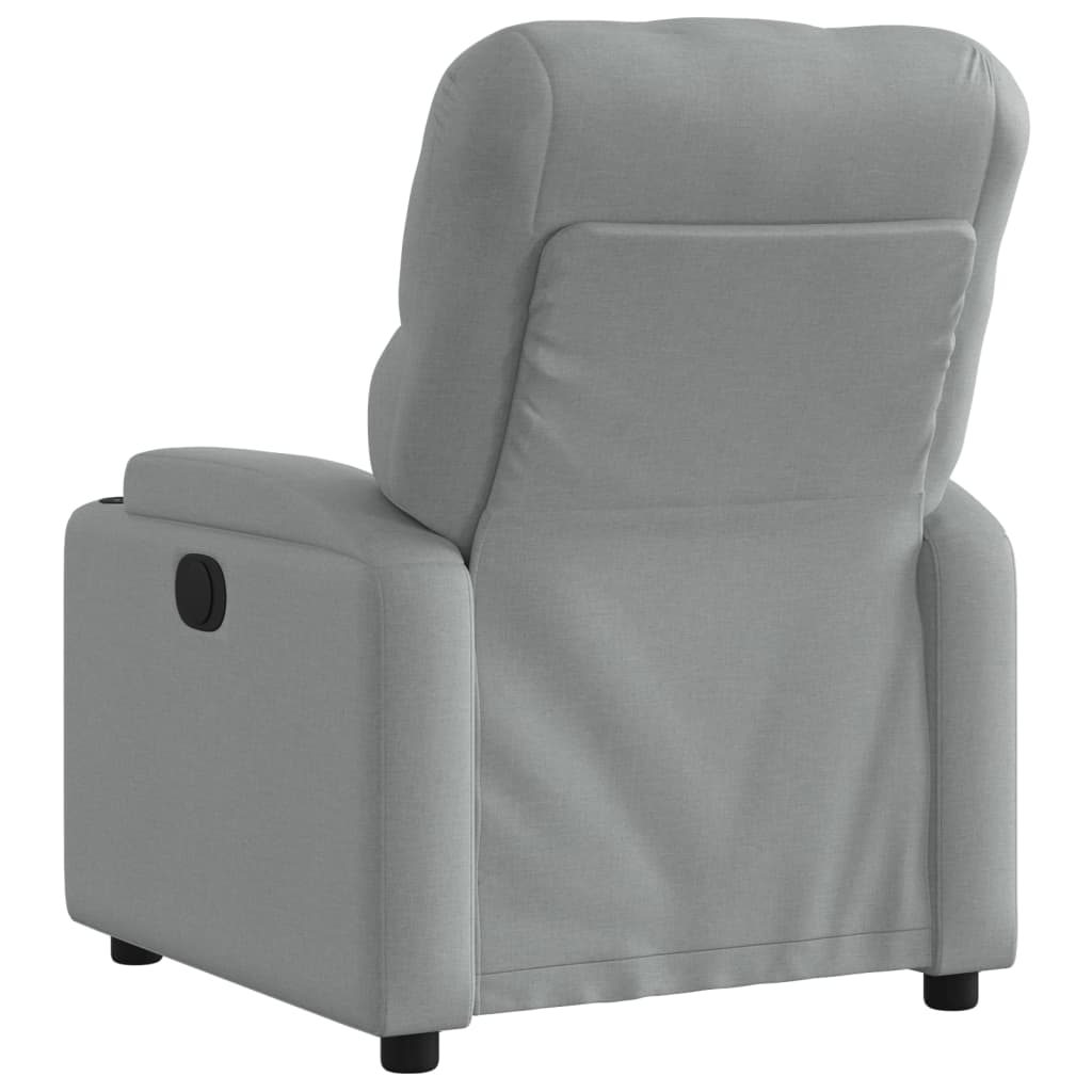 Fauteuil de relaxation tissu gris clair