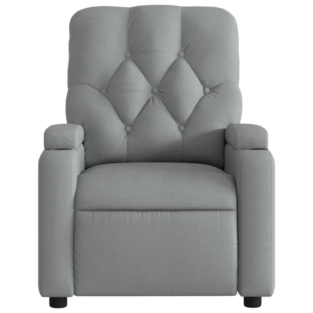 Fauteuil de relaxation tissu gris clair