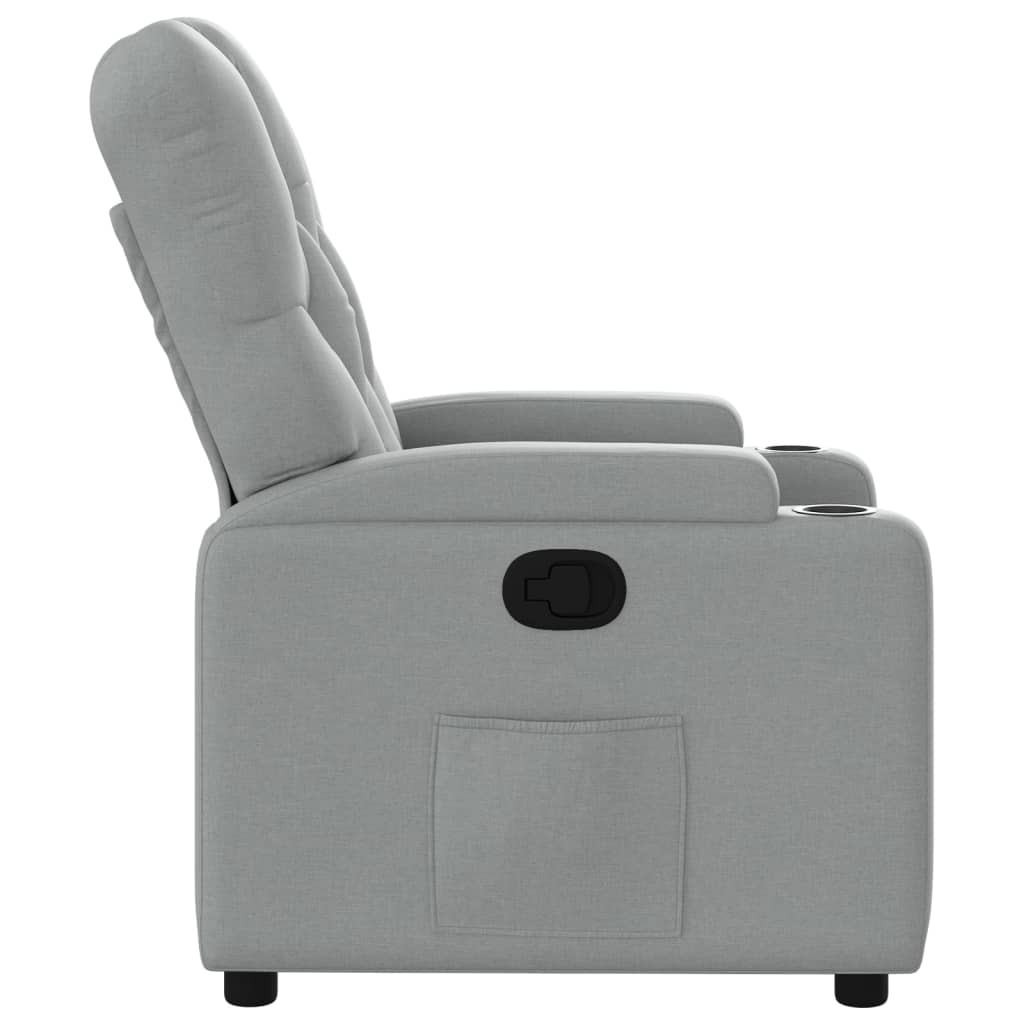 Fauteuil de relaxation tissu gris clair