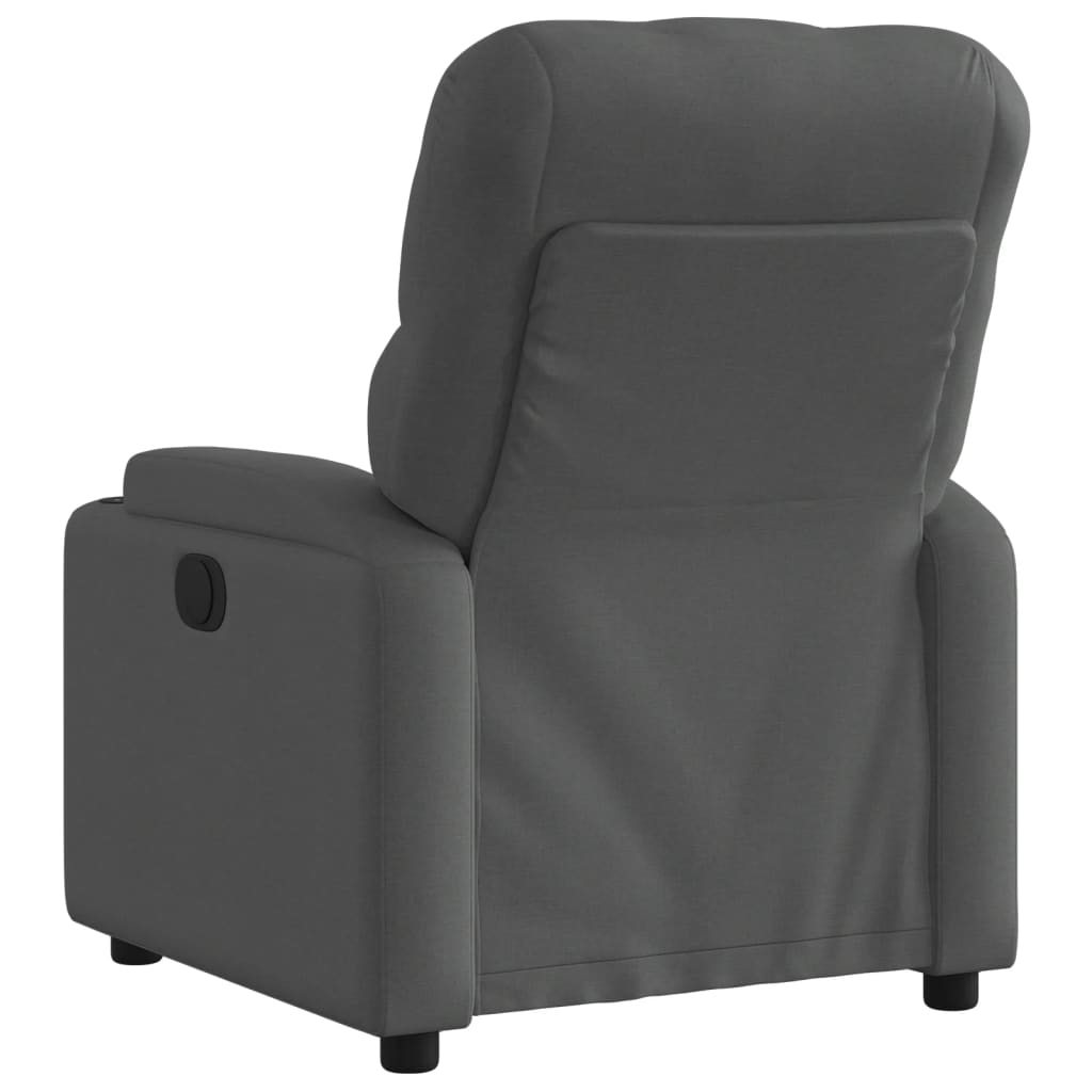 Fauteuil de relaxation tissu gris foncé