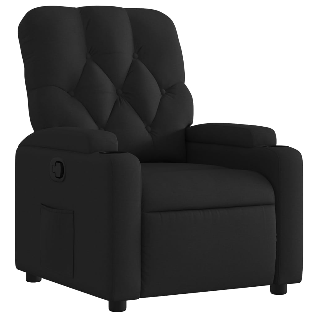 Fauteuil de relaxation tissu noir