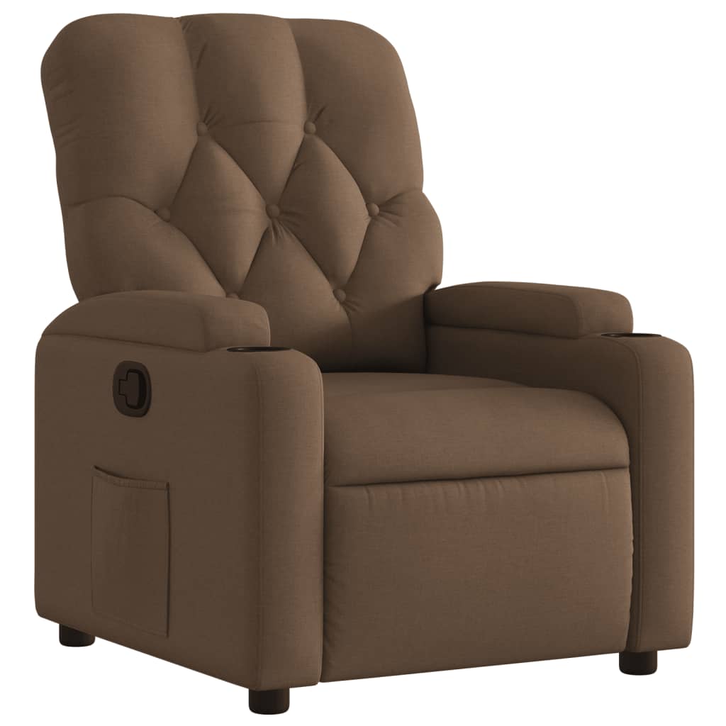 Fauteuil de relaxation tissu marron